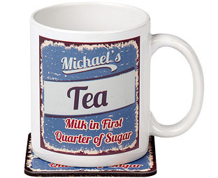 Perfect Cuppa Personalised Mug & Coaster Set 