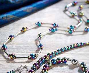 Rainbow Haematite Long Necklace 
