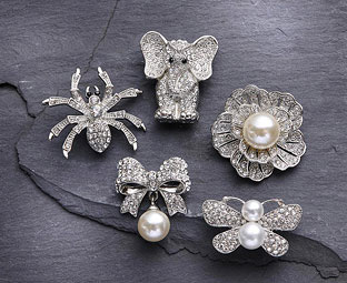 Crystal Brooches 