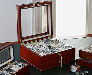Gentlemans Deluxe 15-Watch Cabinet 