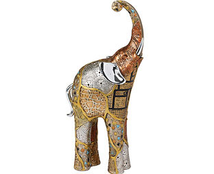Klimt-Inspired Elephant Ornament 