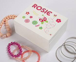 Personalised Pink Jewellery Box 
