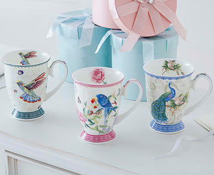 Set of 3 Bird Mugs 