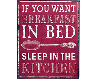 Breakfast in Bed Plaque 